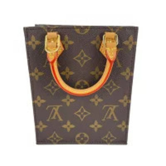 Louis Vuitton Sac Plat Shoulder Bag Leather Monogram Pochette Handbag main image 4